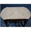 Image 2 : VICTORIAN WALNUT MARBLE TOP PARLOR TABL