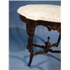 Image 3 : VICTORIAN ROSEWOOD MARBLE TOP LAMP TABL