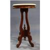 Image 1 : VICTORIAN WALNUT MARBLE TOP CANDLE STAN