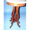 Image 3 : VICTORIAN WALNUT MARBLE TOP CANDLE STAN