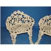 Image 2 : PAIR OF VINTAGE WHITE PAINTED CAST IRON