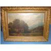 Image 1 : ANTIQUE OIL ON CANVAS LANDSCAPE PAINTIN