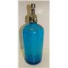 Image 1 : BLUE ETCHED GLASS SELTZER BOTTLE