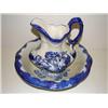 Image 1 : VINTAGE FLOW BLUE WASHBOWL AND PITCHER 