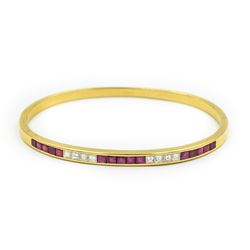 Gold/Diamond/Ruby Bracelet