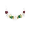 Image 2 : Contemporary Crysta;/Diamond/Ruby/Emerald Necklace