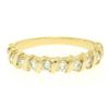 Image 1 : 14k Yellow Gold .60 ctw G/H VS2 Bar Set Round Brilliant Diamond Band Ring