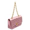 Image 1 : Chanel Limited Edition Light Pink Quilted Satin Mini Flap Bag