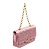 Image 1 : Chanel Limited Edition Light Pink Quilted Satin Mini Flap Bag