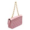 Image 2 : Chanel Limited Edition Light Pink Quilted Satin Mini Flap Bag