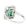 Image 3 : 6.79 ctw Emerald and Diamond Ring - 14KT White Gold