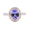 Image 2 : 2.69 ctw Sapphire And Diamond Ring - 14KT White And Rose Gold