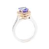 Image 4 : 2.69 ctw Sapphire And Diamond Ring - 14KT White And Rose Gold
