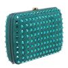 Image 2 : Gucci Green Suede Crystal Embellished Broadway Box Clutch