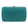 Image 3 : Gucci Green Suede Crystal Embellished Broadway Box Clutch