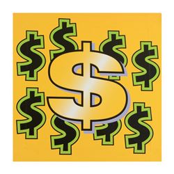 Original Dollar Sign (Yellow Background) by Steve Kaufman (1960-2010)