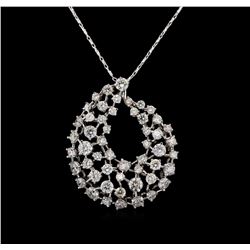 2.70 ctw Diamond Pendant - 14KT White Gold