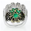 Image 9 : 18K White Gold 15.15 ctw Large Oval Brilliant GIA Emerald & Diamond Ring