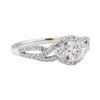 Image 1 : 0.93 ctw Diamond Ring - 14KT White Gold
