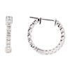 Image 2 : 1.00 ctw Diamond Earrings - 14KT White Gold