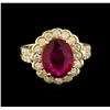 Image 2 : 14KT Yellow Gold 3.44 ctw Ruby and Diamond Ring