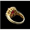 Image 3 : 14KT Yellow Gold 3.44 ctw Ruby and Diamond Ring