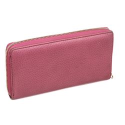 Gucci Pink Leather Soho Zip GG Wallet