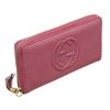 Image 3 : Gucci Pink Leather Soho Zip GG Wallet