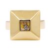 Image 2 : Chopard 0.05 ctw Happy Diamond Square Top Ring - 18KT Yellow Gold