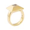 Image 4 : Chopard 0.05 ctw Happy Diamond Square Top Ring - 18KT Yellow Gold