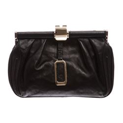 MCM Black Leather Small Clutch