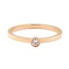 Image 2 : 0.12 ctw Diamond Solitaire Ring - 14KT Rose Gold