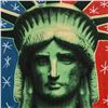 Image 2 : Steve Kaufman (1960-2010), "Liberty Head" Hand Painted Unique Variation Hand Pulled Silkscreen on Ca
