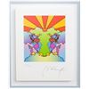 Image 2 : Peter Max- Original Lithograph "Profile And Sunrise (Mini)"