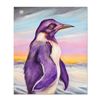 Image 1 : Martin Katon, "Purple Penguin" Original Oil Painting on Canvas, Hand Signed with Certificate of Auth