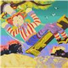 Image 2 : Paul Blaine Henrie (1932-1999), "Flying Machine" Original Oil Painting (48" x 36") on Canvas, Hand S