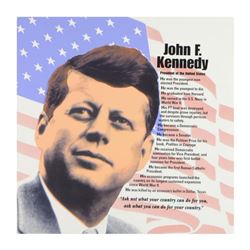 Steve Kaufman (1960-2010), "John F. Kennedy" Limited Edition Hand Pulled Silkscreen on Canvas, Numbe