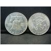 Image 2 : 1961 Franklin + 1964 Kennedy Half Dollars Both Uncirculated