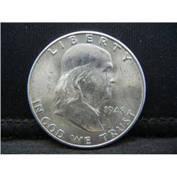 1948 D Franklin Half Dollar BU Better Date