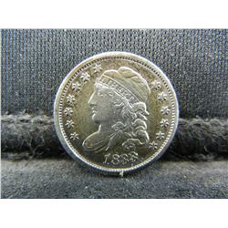 1833 Bust Dime AU Crazy Blue Colors
