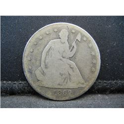 1862 Seated Half Dollar Civil War Date