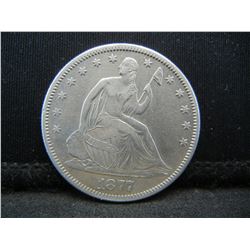 1877 S Seated Half Dollar XF