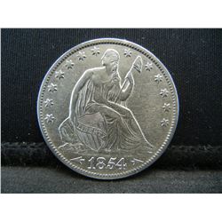 1854 O Seated Half Dollar XF++ Better Date