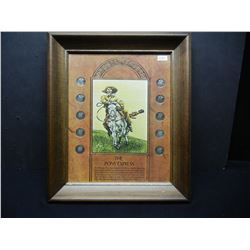 (10) Mercury Dimes  In Picture Frame "The Pony Express"