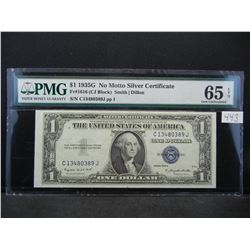 1935 G $1.00 Silver Certificate No Motto PMG 65 EPQ Nice