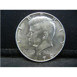 1970 D Silver Kennedy Half Dollar Gem BU Key Date