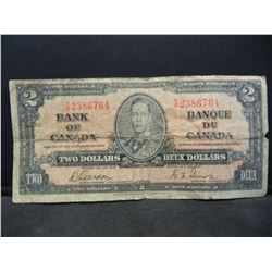 1937 Bank of Canada Two Dollar Note