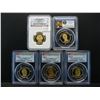 Image 1 : (5) Presidential Dollars Proof, Graded By NGC and PCGS