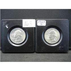1947 P,D BU Washington Quarters