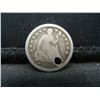 Image 1 : 1853 arrows Seated Half Dime Holed